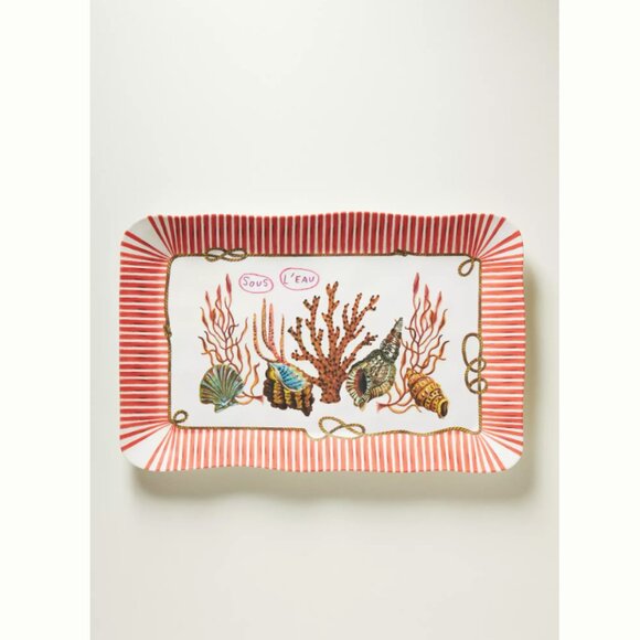 NEW Anthropologie Nathalie Lete By the Sea Large Melamine Platter - Picture 2 of 5